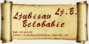 Ljubisav Belobabić vizit kartica